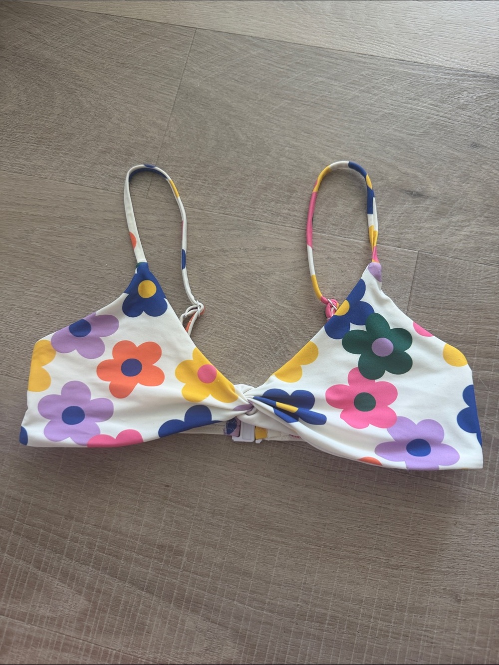Blackbough Swim Martini triangle bikini top in Daisy Blooms size large